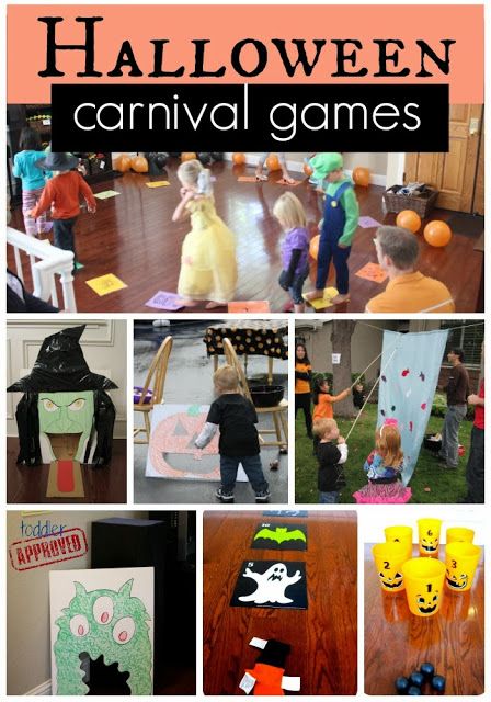 Halloween Games For Toddlers, Halloween Carnival Games, Halloween Toddler Party, Fall Festival Games, Fall Carnival, Festival Games, Halloween Infantil, Halloween Games For Kids, Fröhliches Halloween