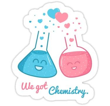 A cute pair of flasks, a conical flask with blue liquid and a boiling flask with pink liquid have their bubbles coming together to form heart shape bubbles. The pun humor text reads &#8220;We got chemistry&#8221;. For boyfriend or girlfriend on Valentines day or love special occasions. • Also buy this artwork on stickers, apparel, home decor, and more. Nurses Week Quotes, Pun Humor, Conical Flask, Valentines Day Puns, Birthday Boyfriend, Valentines Day Drawing, Science Decor, Blue Liquid, Love Puns