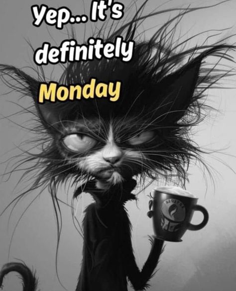 Gonna be a rough one might want to make another pot… Funny Good Night Images Laughing, Good Morning Monday New Week, Happy Monday Humor, Monday Morning Quotes Humor, Happy Monday Images Funny, Happy Monday Coffee, Good Morning Happy Monday Images, Monday Morning Humor, Happy Monday Images