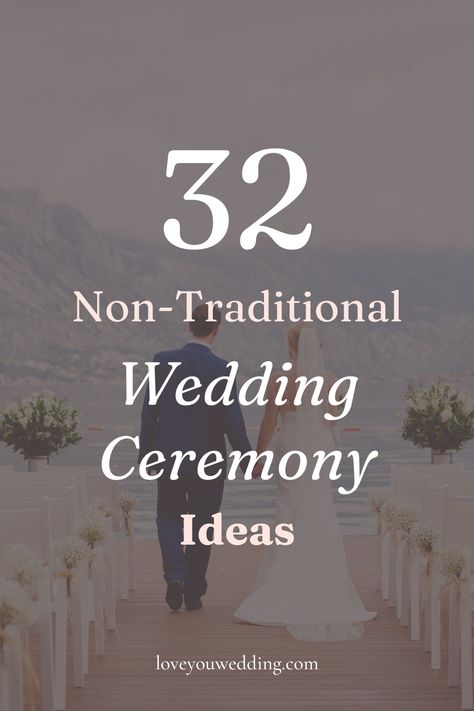 Non Traditional Wedding Ceremony, Different Dinners, Unique Wedding Ceremony Ideas, Traditional Wedding Ceremony, Low Key Wedding, Small Weddings Ceremony, Wedding Ceremony Ideas, Informal Weddings, Non Traditional Wedding