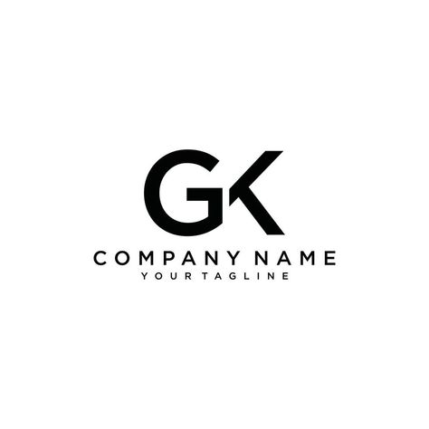 Gk Letters Logo, Gk Logo Design, Kg Logo, Hotel Logo, Visiting Card, Salon Interior Design, G K, Great Logos, Letter Logo Design