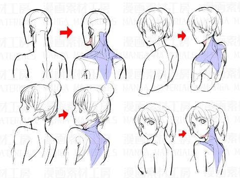 Back and side profile Back Drawing, Profile Drawing, Body Reference Drawing, Gambar Figur, 캐릭터 드로잉, 인물 드로잉, Anatomy Drawing, Poses References, Figure Drawing Reference