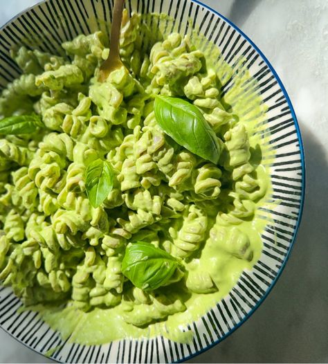 Green Goddess Pasta | The Source Bulk Foods Green Goddess Pasta, Mediterranean Bowls, Quinoa Tabbouleh, Corn Avocado Salad, Garlic Soup, Fusilli Pasta, Salmon Patties, Walnut Salad, Green Sauce