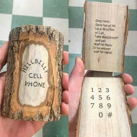 Hillbilly cell phone Gag Gifts Christmas, Gifts Christmas, Gag Gifts, Bottle Opener Wall, Gift Giving, Bottle Opener, Wood Projects, Barware, Cell Phone