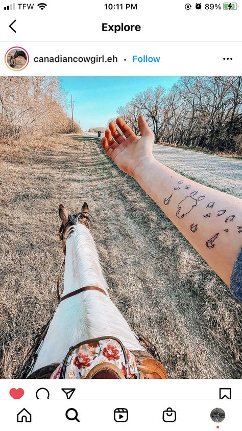 Memorial Horse Tattoo, Equine Tattoo, Small Horse Tattoo, Punchy Western Tattoos, Datum Tattoo, Horse Shoe Tattoo, Horse Tattoo Design, Cowgirl Tattoos, Cowboy Tattoos