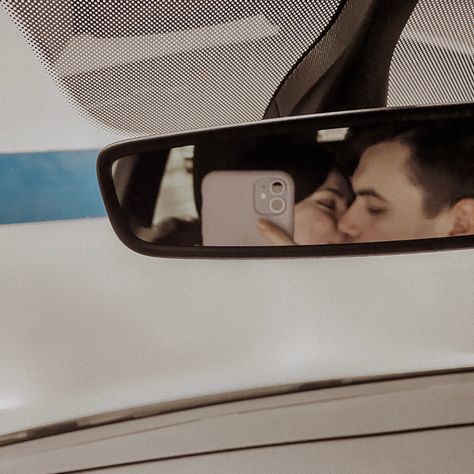 | love | couple | kiss | romance | Couple In Car, Boyfriend Kissing, Hot Dresses Tight, Couple Selfies, Boyfriend Photos, Couple Picture Poses, Mirror Photo, Kissing Couples, In Car