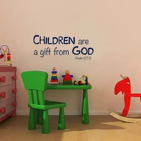 10 Adorable Church Nursery Ideas (Cute & Colorful Wall Art!) – Christian Walls Teacher Decals, Church Nursery Decor, Kids Church Rooms, Bedroom Stickers, Church Nursery, Toddler Boys Room, Word Wall Art, Great Teacher Gifts, Vinyl Graphics