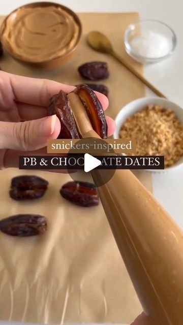 How To Meal Prep on Instagram: "😍 Dates that taste just like snickers!!  🍫🥜 Snickers Stuffed-Dates   by: @moribyan 💚  📝INGREDIENTS * Medjool dates * peanut butter * roasted peanuts chopped * chocolate dark, milk, or semi-sweet will work  INSTRUCTIONS  1. Cut each date open and remove the seed/pit. You can skip this step if you purchased pitted dates.  2. Transfer the peanut butter to a piping bag or ziplock bag. You can also use a spoon for this step. Fill each date with peanut putter and sprinkle chopped peanuts on top. Seal the dates shut by pressing at the top.  3. Press a toothpick into each date to help with dipping later. Alternatively you can use a fork to dip them but toothpicks make it easier.  4. If your dates are very soft and don't hold shape well, pop them in the freezer Dates Peanut Butter, Ramadan Recipes Iftar, Healthy Food Recipies, Iftar Recipes, Pistachio Cream, Date Recipes, Medjool Dates, حلويات صحية, Ramadan Recipes