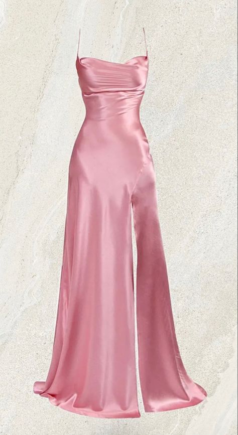 Satin Prom Dresses, Classy Prom, Prom Dress Inspo, Classy Prom Dresses, Stunning Prom Dresses, Pink Prom Dress, Prom Dress Inspiration, Cute Prom Dresses, Pretty Prom Dresses