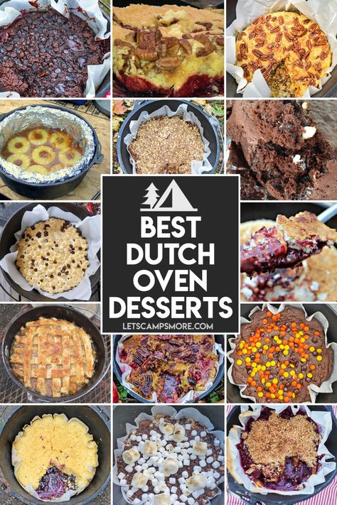 Dutch Oven Open Fire Recipes, Dutch Oven Over Campfire, Campfire Cooking Dutch Oven, Cooking While Camping, Camp Dutch Oven Recipes Outdoor Cooking, Dutch Oven Apple Crisp Camping, Campfire Dutch Oven Desserts, Cast Iron Dutch Oven Recipes Desserts, Coleman Stove Recipes Camping