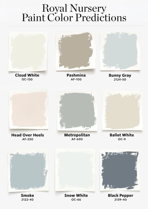 Neutral Nursery Colors, Nursery Ideas Neutral, Nursery Color Palette, Royal Nursery, Boy Nursery Colors, Nursery Paint Colors, Neutral Color Palettes, Nursery Room Design, Baby Room Inspiration