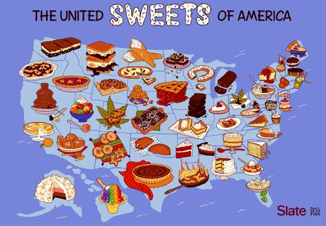 50 states, 50 desserts | The Columbian Nanaimo Bars, American Desserts, Usa Food, State Foods, Weekend Reading, America Map, U.s. States, 50 States, The United States