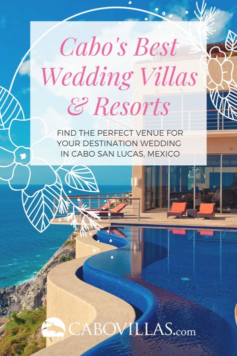 Find the perfect venue for your destination wedding in Cabo San Lucas, Mexico including luxurious private villa rentals and beachfront resorts: CaboVillas.com Cabo Wedding Ideas, Cabo San Lucas Wedding All Inclusive, Cabo Wedding Venues All Inclusive, Cabo Wedding Venues, Cabo San Lucas Wedding Venues, Mexican Villa, Cabo San Lucas Wedding, Cabo Destination Wedding, Destination Wedding Cabo