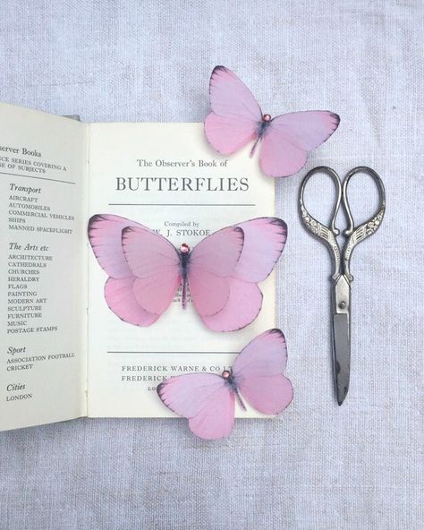 Silk Butterfly, Butterfly Hair Clips, Wedding Barrettes, Papillon Rose, Pretty Accessories, Presentation Cards, Butterfly Hair Clip, Rosy Pink, Butterfly Hair