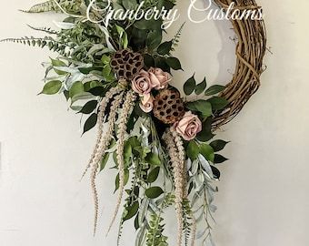 Everyday Wreath, Hydrangea Wreath, Year Round Wreath, Spring Decor, Hydrangeas, Grapevine Wreath, Front Door Wreath, Chic White Wreath - Etsy Elegant Fall Wreaths, Diy Floral Wreath, Floral Door Wreaths, Door Wreaths Diy, Hydrangea Wreath, Year Round Wreath, Greenery Wreath, Round Wreath, Wreath Front Door