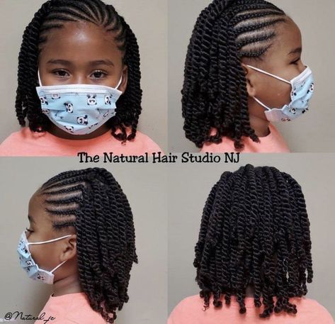 Cornrows Back, Front Cornrows, Lil Girl Hairstyles, African Hair Braiding Styles, Natural Hairstyles For Kids, Girls Natural Hairstyles, Twist Styles, Twist Braid Hairstyles, Hair Twist Styles