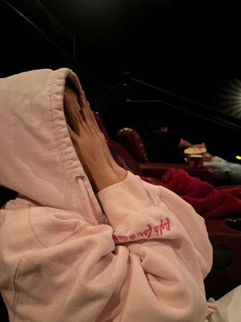 Scary movie!! Movie Theater, aesthetic, pink, cute, date, movie night Horror Movie Date Night Aesthetic, Movie Theater Date Aesthetic, Watching Scary Movies Aesthetic, Movie Theater Aesthetic Couple, Watching Horror Movies Aesthetic, Movie Date Aesthetic, Movie Theater Date, Date Movie Night, Scary Movie Movie