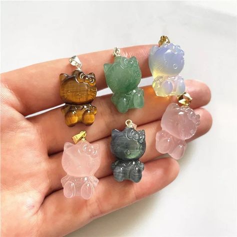 Cat Carving, Necklace Cat, Rainbow Aura, Cameo Jewelry, Crystal Pendant Necklace, Strawberry Quartz, Crystal Necklace Pendant, Blue Chalcedony, Keep Jewelry