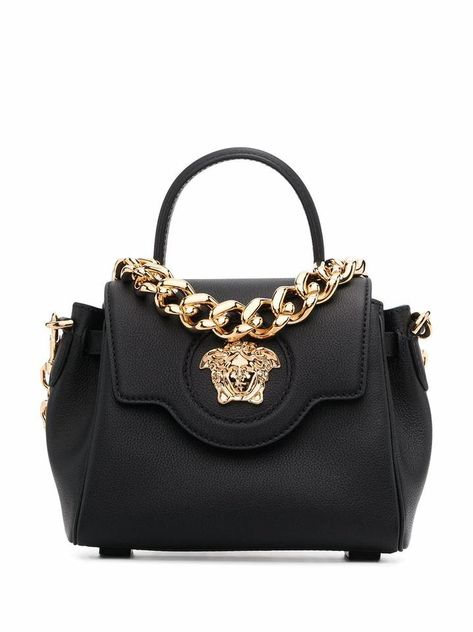 HANDBAG VERSACE, LEATHER 100%, color BLACK, Measurements 20x17x10cm, Handle 9cm, Shoulder Strap 50cm, SS22, product code DBFI040DVIT2TKVO41  |  Tradesy is the leading used luxury fashion resale marketplace | 100% AUTHENTIC, OR YOUR MONEY BACK | We have a zero-tolerance policy for replicas. Our authentication rate is best in the industry (Stronger than eBay, ThreadUp, The RealReal, Poshmark, Vestiaire, and Worthy), our smart technology automatically detects and removes fakes listed on our site. I Black Versace Bag, Versace Bags Women, Versace Purses, Versace Bag, Sacs Design, Versace Handbags, Versace Bags, Black Leather Crossbody Bag, Top Handle Handbags