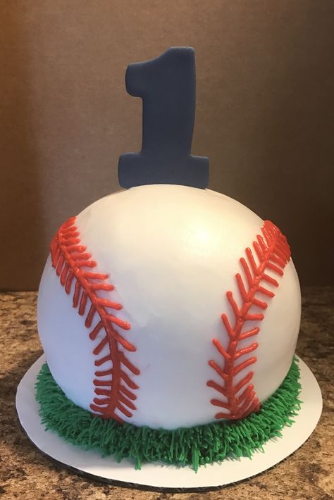 Baseball Smash Cake Baseball Cake Birthday, Baseball Themed Smash Cake, Rookie Of The Year First Birthday Cake Smash, Baseball Smash Cake Pictures, Cake Smash Baseball Theme, Rookie Of The Year Smash Cake, Baseball Smash Cake One Year Old, Baseball Smash Cake, Baseball Cakes