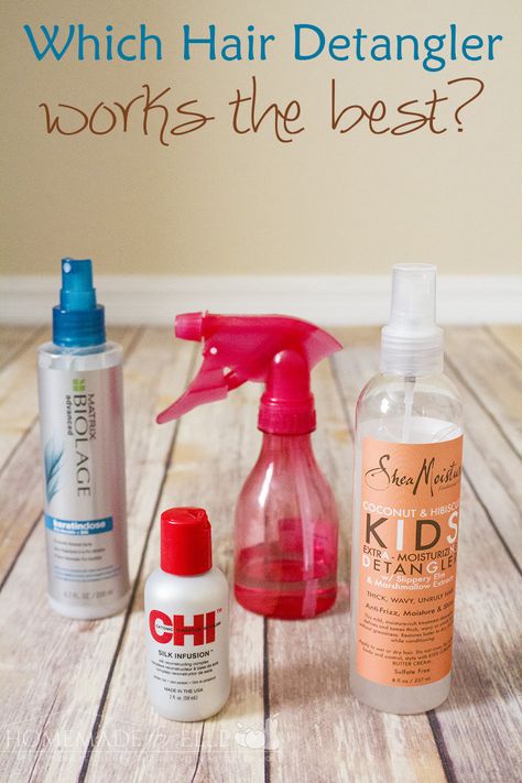 Best+Hair+Detangler+My+four-year-old+daughter+has+long+hair.+ She Best Hair Detangler Products, Homemade Hair Detangler, Best Detangler, Hair Journal, Chi Silk Infusion, Homemade Facial Mask, Matted Hair, Homemade Hair, Marshmallow Root