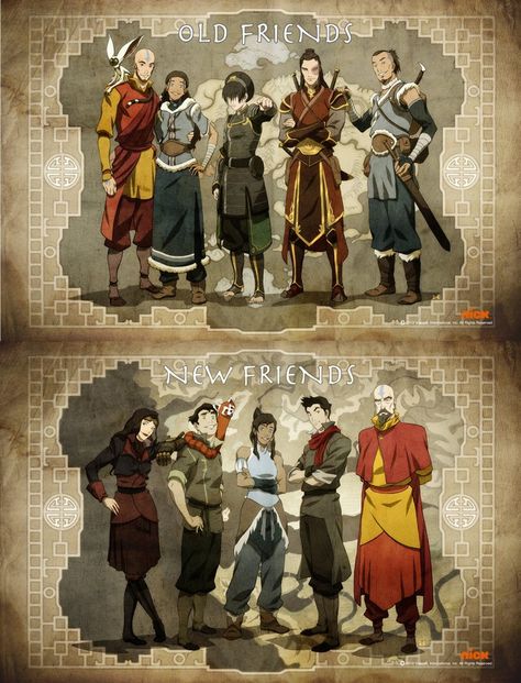 Old Friends - New Friends Fan Art Avatar, Suki Avatar, Avatar Ang, Avatar Legend Of Aang, Avatar: The Last Airbender, Avatar The Last Airbender Funny, Avatar Funny, Avatar Picture, Avatar Series