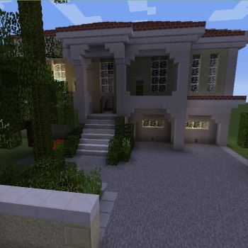 White Mansion 2 - GrabCraft - Your number one source for MineCraft buildings, blueprints, tips, ideas, floorplans! Blueprints Minecraft, Mansion Minecraft, Houses Blueprints, Modern Minecraft Houses, White Mansion, Rooms Bed, Minecraft Mansion, Minecraft Houses Blueprints, Minecraft House Plans