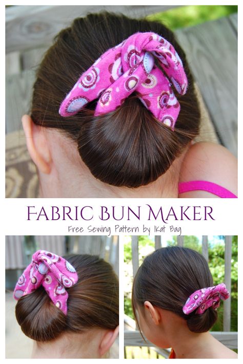 DIY Fabric Hair Bun Maker Free Sewing Patterns + Video | Fabric Art DIY Diy Hair Bun Maker, Diy Hair Bun, Super Easy Bun, Accessories Tutorial, Fabric Art Diy, Pants Patterns, Sewing Area, Hair Bun Maker, Diy Sewing Gifts