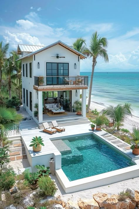 Home Decor And Organization, Tropical Homes, House On The Beach, Tiny Beach House, Property Business, Small Beach Houses, Dream Life House, Dream Beach Houses, Organization Inspiration