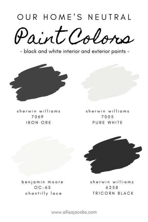 Exterior Paint Sherwin Williams, Pure White Sherwin Williams, White Exterior Paint Colors, Productive Home Office, Modern Organic Bedroom, Best Neutral Paint Colors, Sherwin Williams White, Black Paint Color, Best White Paint