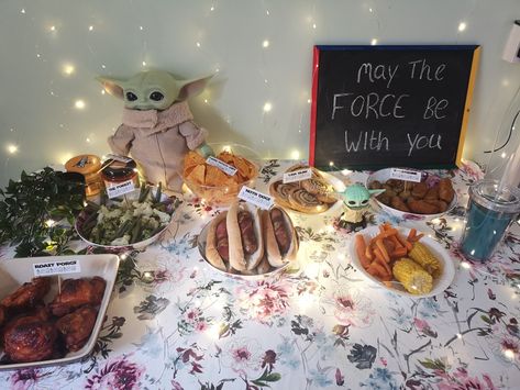 Star Wars Date Night Ideas, Star Wars Date Night, Star Wars Themed Food, Star Wars Theme Party, At Home Dates, Movie Night Snacks, Themed Food, Movie Night Party, Star Wars Film