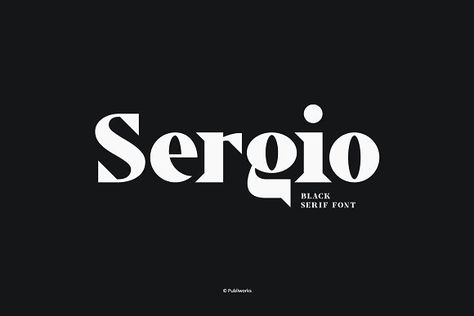 Sergio PW - Black Serif Font by Publiworks on @creativemarket Noir Typography, Free Typography Fonts, Old Fashioned Fonts, Serif Logo, Modern Sans Serif Fonts, Cool Typography, Modern Sans Serif, Hand Lettering Fonts, Commercial Fonts