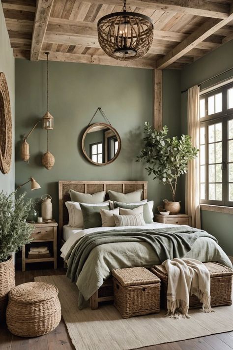 Cozy Woodsy Bedroom, Woodland House Interior, Vintage Boho Bedroom, Eclectic Bedroom Design, Plan For The Day, Nursery Plants, Natural Bedroom, Bedroom Ideas For Small Rooms, Earthy Bedroom