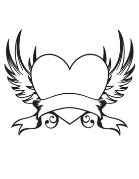 heart with wings - Google Search Angel Wings And Heart Tattoo, Heart With Wings Tattoo Design, Winged Heart Drawing, Tattoo Graffiti, Heart With Angel Wings Drawing, Heart With Wings Tattoo, Wings Drawing, Heart Coloring Pages, Heart Tattoo Designs