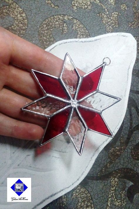 Handmade stained glass snowflake suncatcher for christmas Snowflake Suncatcher, Hanger Christmas Tree, Happy Hollidays, New Year Tree, Stained Glass Gifts, Hygge Christmas, Tree Star, Glass Window Art, Christmas Tree Star