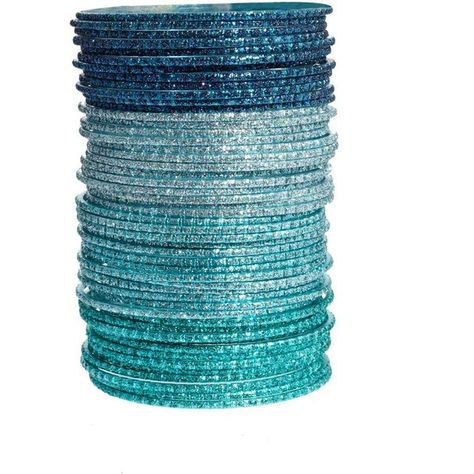 Blue Bangles, Teal And Silver, Colorful Bangles, Designers Jewelry Collection, Ankle Jewelry, Glass Bangles, Bangles Set, Jewelry Trinket, Bridal Bangles