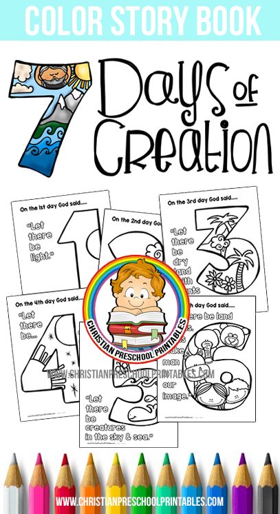 Free Days of Creation Bible Coloring Pages: http://thecraftyclassroom.com/2016/02/12/creation-preschool-printables/ Creation Preschool, Toddler Bible Lessons, Seven Days Of Creation, Creation Coloring Pages, Creation Bible, Toddler Bible, Christian Preschool, Preschool Bible Lessons, Days Of Creation