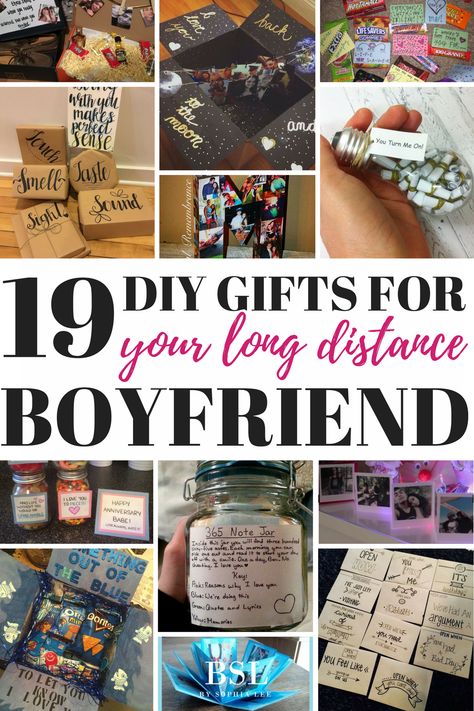 Do you need a DIY gift for long distance boyfriend? These 19 DIY's are perfect boyfriend gifts just because! Thanks for sharing!! Gift For Long Distance Boyfriend, For Long Distance Boyfriend, Gifts For Boyfriend Long Distance, Surprise Gifts For Him, Sophia Lee, Long Distance Boyfriend, Distance Relationship Gifts, Birthday Presents For Him, Long Distance Relationship Gifts