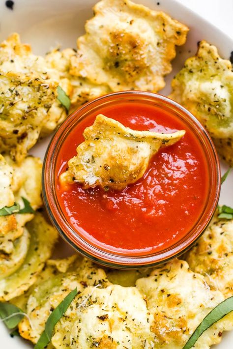 Air Fryer Ravioli Bites, Fried Ravioli Recipe Air Fryer, Air Fried Pasta Shells, Airfry Ravioli Recipe, Air Fryer Pasta Shells, Air Fryer Ravioli Fresh, Air Fryer Ravioli Frozen, Air Fry Ravioli, Fried Ravioli Air Fryer