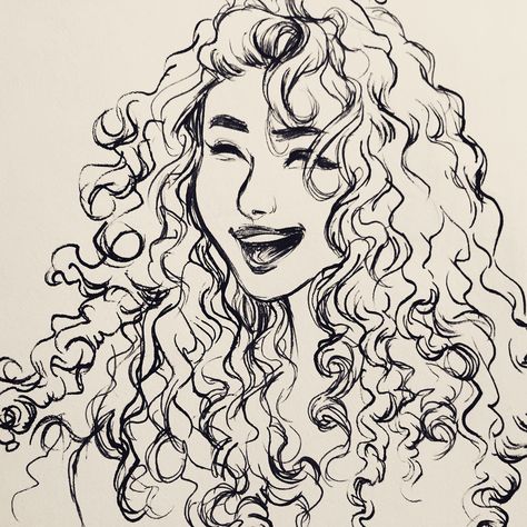 Bev Johnson, Curly Hair Drawing, Hair Illustration, Hair Sketch, Arte Inspo, How To Draw Hair, Cool Art Drawings, Art Drawings Simple, A Drawing