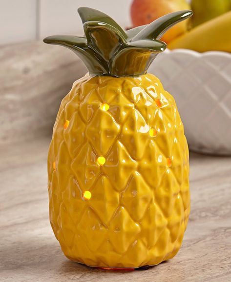 Tropical Paradise Pineapple Table Lamp Beach Hawaiian Pineapple Accent Lamp Coconut Aesthetic, Pineapple Table, Interesting Decor, Beach House Exterior, Coconut Milk Curry, Coconut Bowl, Juicy Fruit, Accent Lamp, Tropical Decor