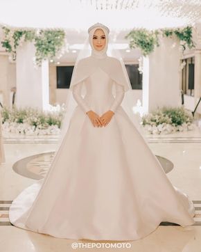 This is NOW! From the wedding session @indahnadapuspita & Eko Sapta Putra  Photograph Muslim Wedding Dress Hijab Bride, Wedding Dress Hijab, Mode Batik, Muslim Wedding Gown, Baju Kahwin, White Wedding Gown, Majlis Perkahwinan, Muslimah Wedding Dress, Muslimah Wedding