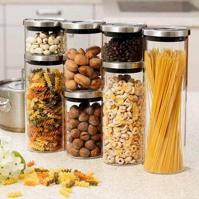 Mason Jar Sizes, Flour Canister, Storing Spices, Kitchen Canister Set, Glass Storage Containers, Small Mason Jars, Jar Storage, Glass Storage Jars, Glass Food Storage