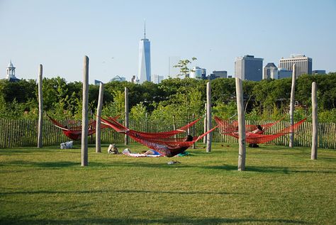 Welcome back to Camera Obscura, Curbed's series of photo essays by Nathan Kensinger. This weekhappy Outdoors WeekKensinger spends a night on Governors Island. Piece by piece, the ghost town of... Farm Stead, Governors Island, Cool Tree Houses, Camera Obscura, Outdoor Comfort, Playground Design, Landscaping Supplies, Urban Furniture, Play Spaces