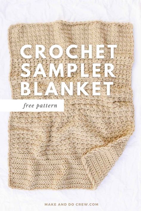 Sampler Crochet Blanket, Easy Crochet Blanket Tutorial, Quick And Easy Crochet Blanket, Crochet Sampler, Crochet Sampler Blanket, Unique Stitches, Quick Crochet Blanket, Sampler Afghan, Crochet Blanket Tutorial