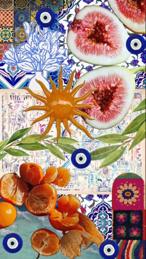 Mediterranean Summer, Your Aesthetic, Art Work, Energy, Fruit, Collage, Art