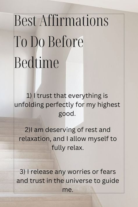 Bedtime Affirmations, Best Affirmations, Healing Affirmations, Gratitude Affirmations, Spiritual Manifestation, Daily Positive Affirmations, Morning Affirmations, Words Of Affirmation, Bedtime Routine