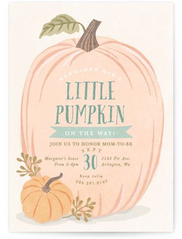 Pumpkin 1st Birthdays, Unique Baby Shower Invites, Orange Baby Shower, Baby Shower Invitations Design, Custom Birthday Invitations, Birthday Party Stickers, Pumpkin Birthday, Party Favors For Kids Birthday, Childrens Birthday Party