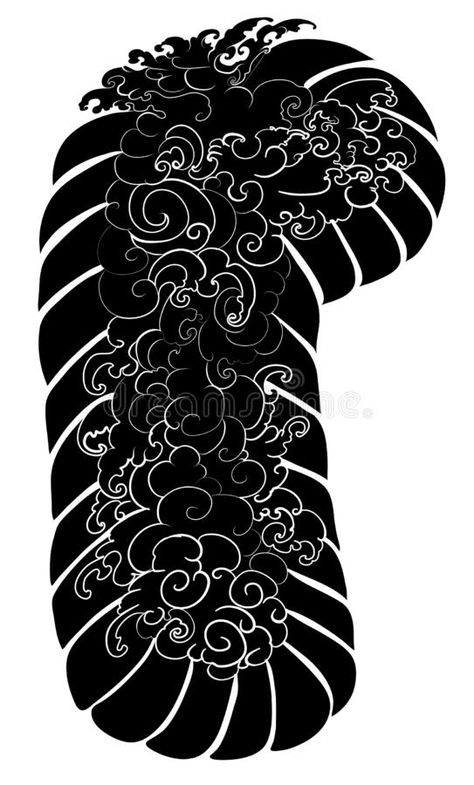 Black Cloud Tattoo, Tatuajes Irezumi, Japanese Cloud Tattoo, Cloud Tattoo Sleeve, Tato Maori, Tattoo Japan, Tato Ikan Koi, Tattoo Japanese Style, Tattoo Coloring Book