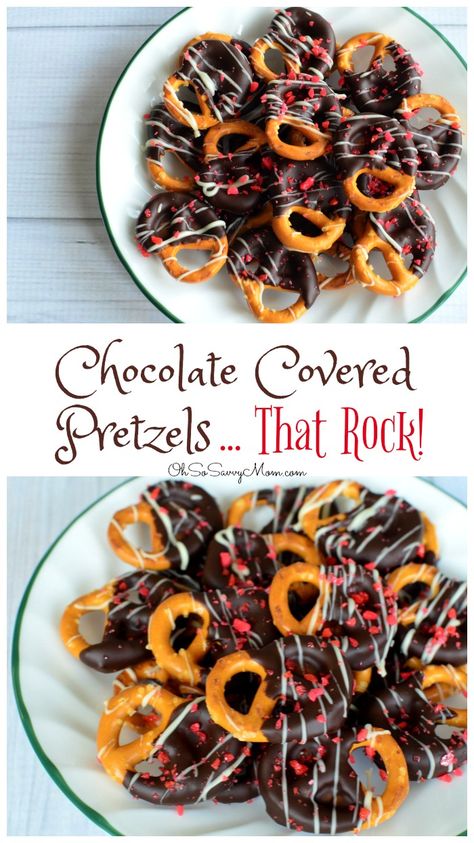 Chocolate covered pretzels around Valentine's Day are kind of a given at our house.This year, however, we decided against your ordinary, run of the mill chocolate covered pretzels. Instead we decided to make Pop Rocks Chocolate Covered Pretzels! Winter Party Foods, Pretzels Chocolate, Valentine's Ideas, Covered Pretzels, Snack Craving, Happy Belly, Delectable Desserts, Yummy Dessert, Sweet Recipes Desserts